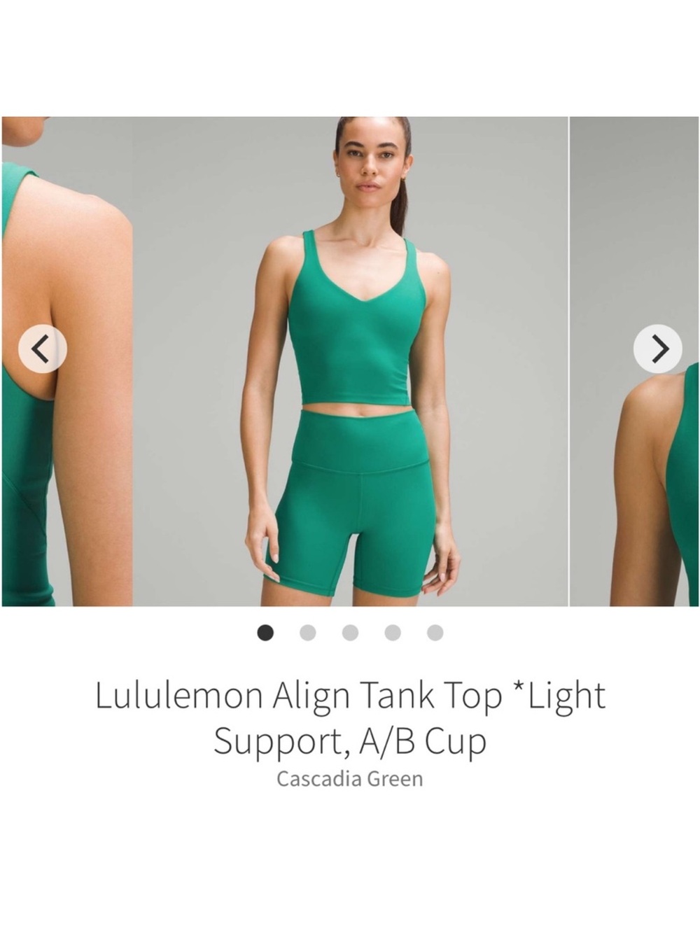 Lululemon Align Tank Top Cascadia Green A/B Sz 6